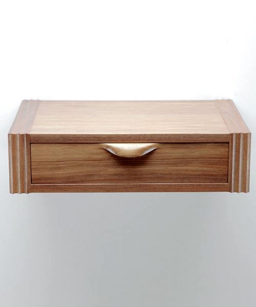 Nungar Wall Mounted Drawer in blackwood and Huon Pine