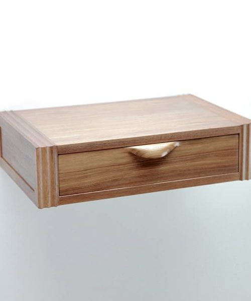 Nungar Wall Mounted Drawer in blackwood and Huon Pine