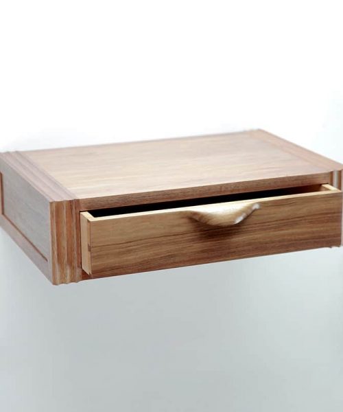 Nungar Wall Mounted Drawer in blackwood and Huon Pine