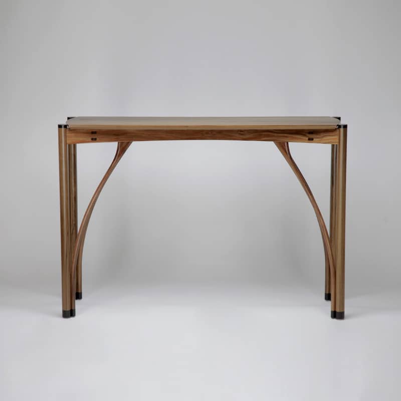 Petite Stork Hall table in blackwood and wenge.