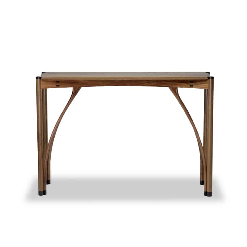 Petite Stork Hall table in blackwood and wenge.
