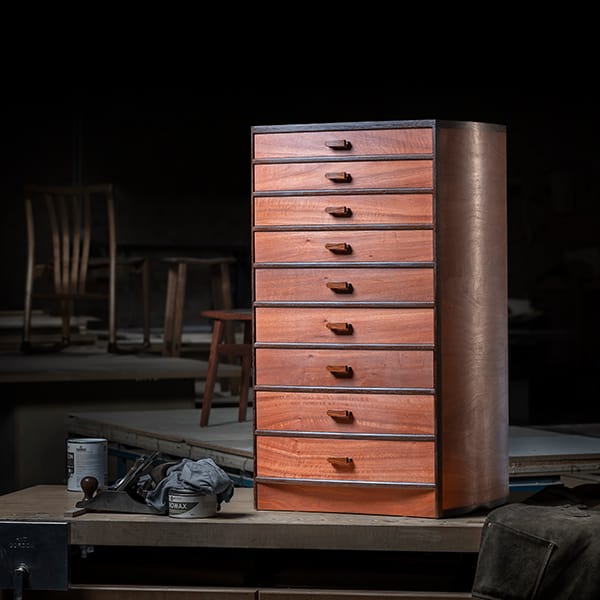 Walliga 2 cabinet in redgum, wenge, rock maple and she oak