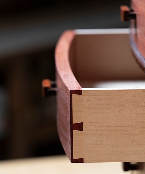 Walliga 2 cabinet in redgum, wenge, rock maple and she oak