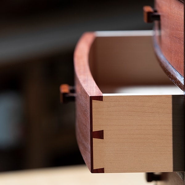 Walliga 2 cabinet in redgum, wenge, rock maple and she oak