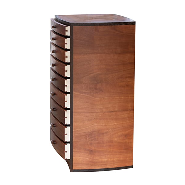 Walliga 2 cabinet in redgum, wenge, rock maple and she oak