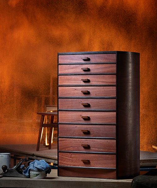 Walliga 2 cabinet in redgum, wenge, rock maple and she oak