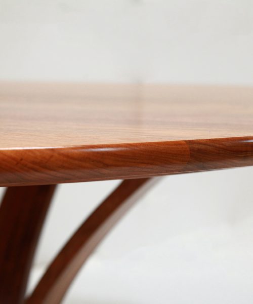 Round blackwood solid timber Australian made 8 seat dining table.