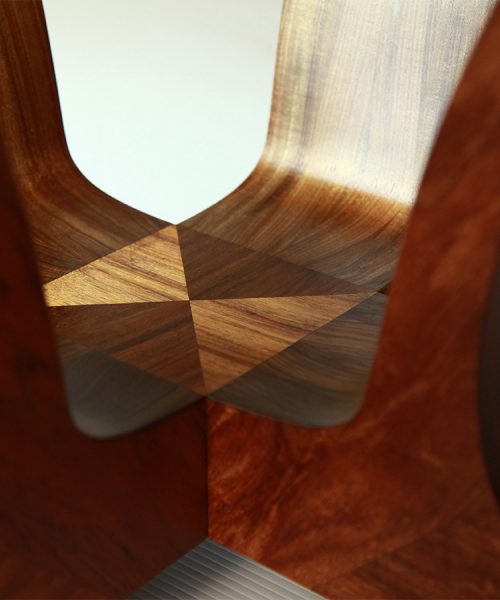 Round blackwood bespoke handmade custom solid timber Australian made 8 seat dining table.