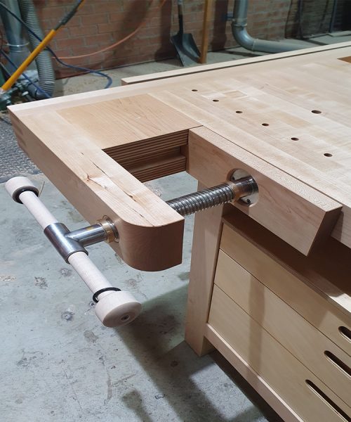 Complete bespoke luxury premium woodworking workbench