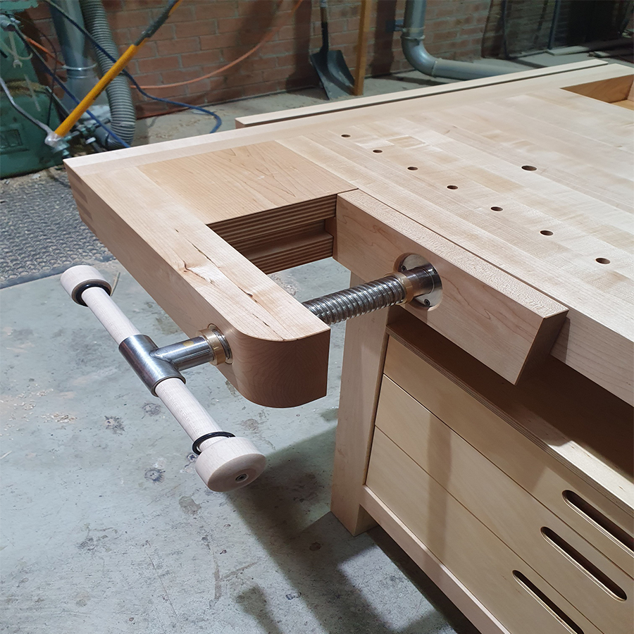 Complete bespoke luxury premium woodworking workbench