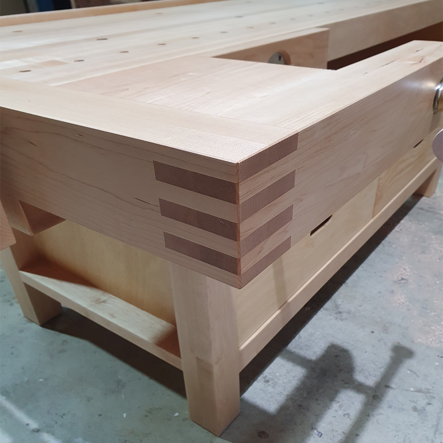 Complete bespoke luxury premium woodworking workbench