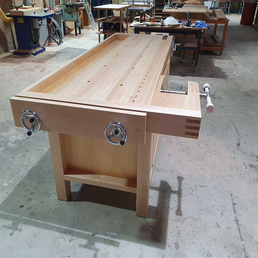 Complete bespoke luxury premium woodworking workbench