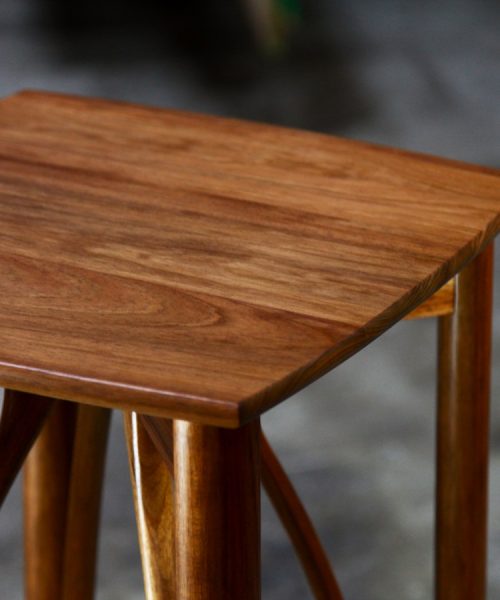 An Objet D'art stand designed for Australian homes and made from native timbers.