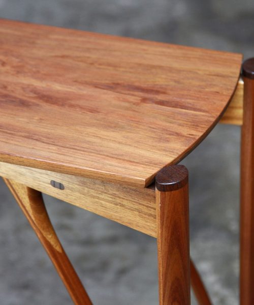 A hall table designed for Australian homes made from native timbers.
