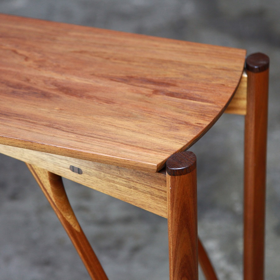 A hall table designed for Australian homes made from native timbers.