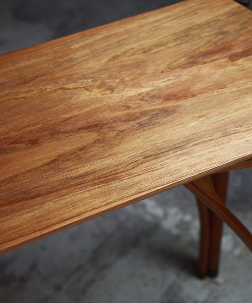 A hall table designed for Australian homes made from native timbers.
