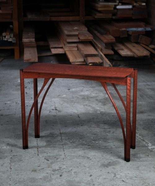A hall table designed for Australian homes made from native timbers.
