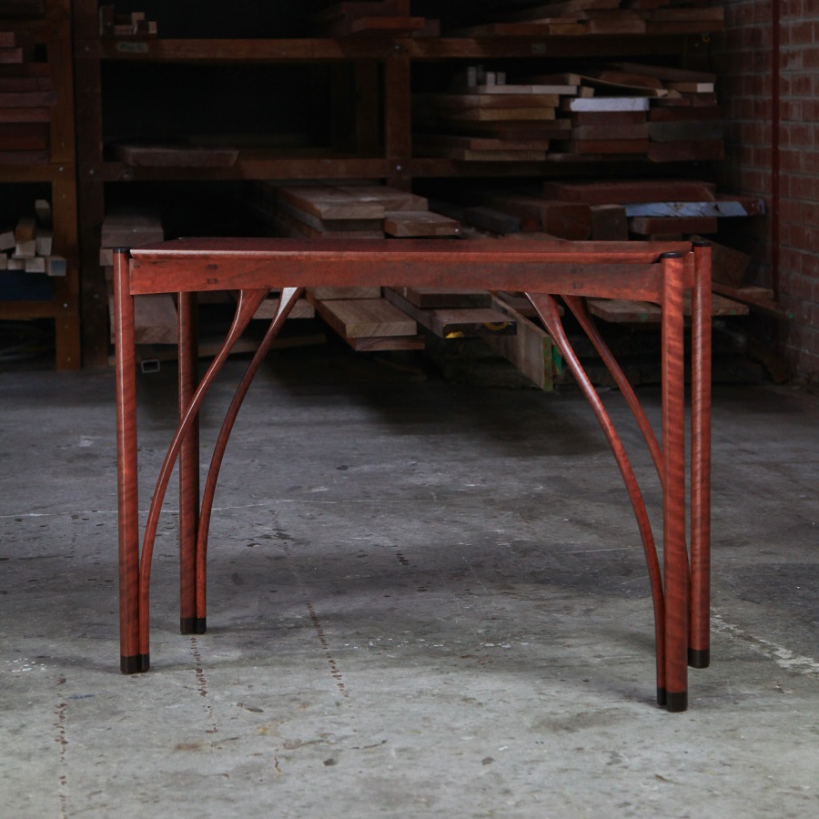 A hall table designed for Australian homes made from native timbers.