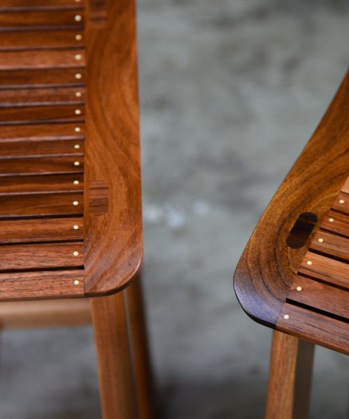 A bar stool designed for Australian breakfast bars made from native timbers.