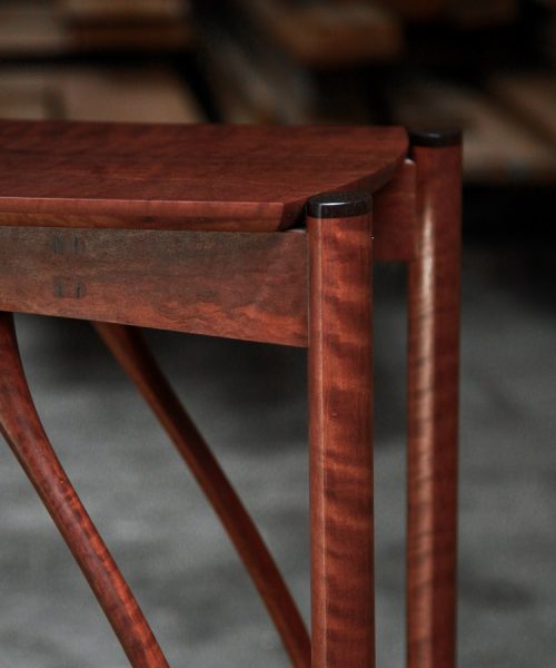 A hall table designed for Australian homes made from native timbers.