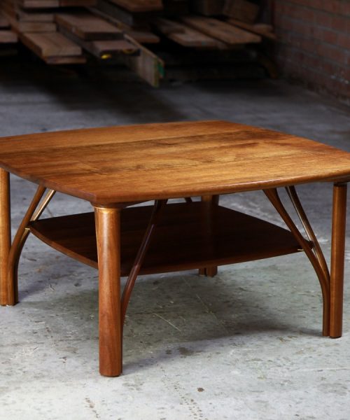 A coffee table designed for Australian homes made from native timbers.