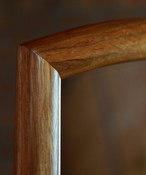 A cheval style mirror designed for Australian homes and crafted from native timbers.