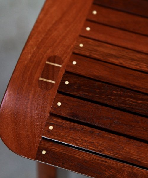 A bar stool designed for Australian breakfast bars made from native timbers.