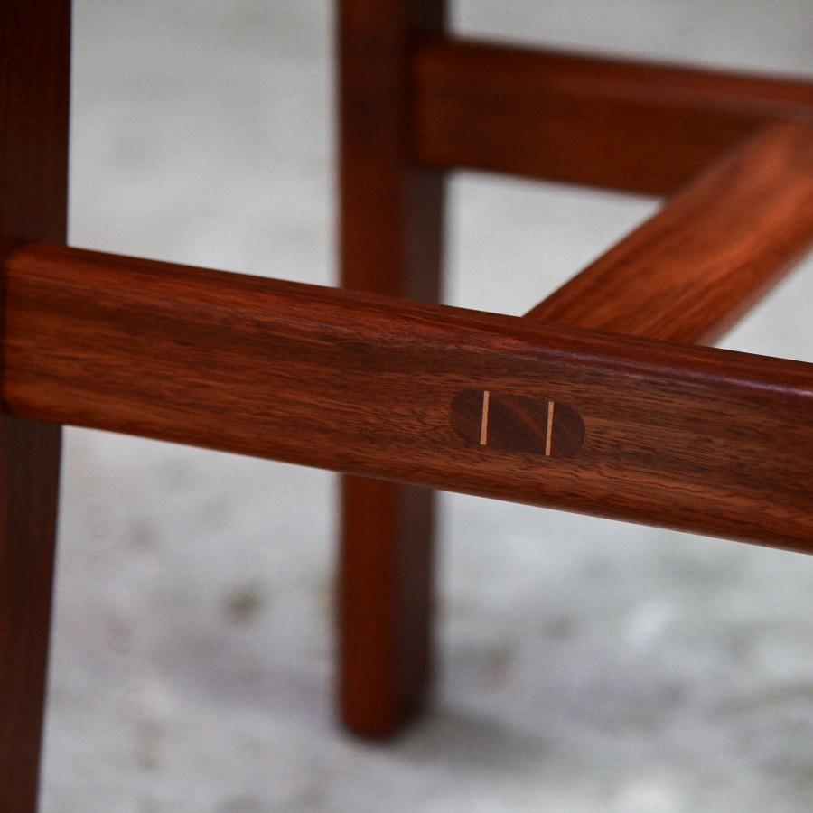 A bar stool designed for Australian breakfast bars made from native timbers.