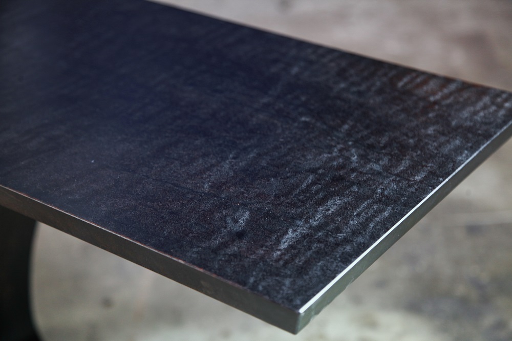 An innovative side table design made from ebonized river red gum