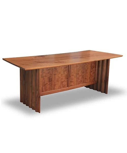 The Corrugated Desk in fumed myrtle