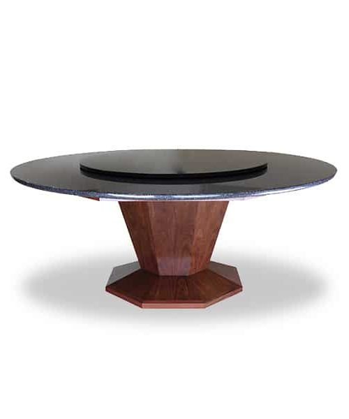 Round stone dining table
