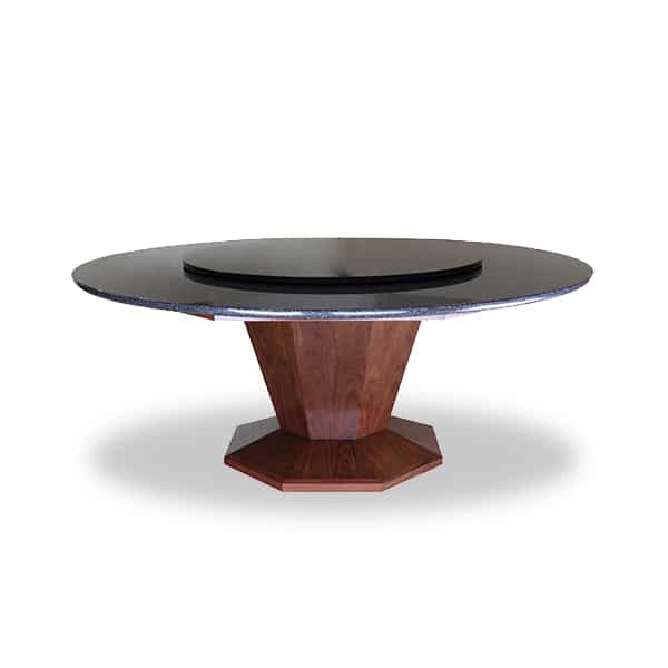 Round stone dining table