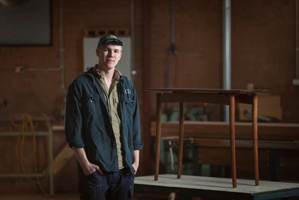 William Bayliss in the Dunstone Design workshop
